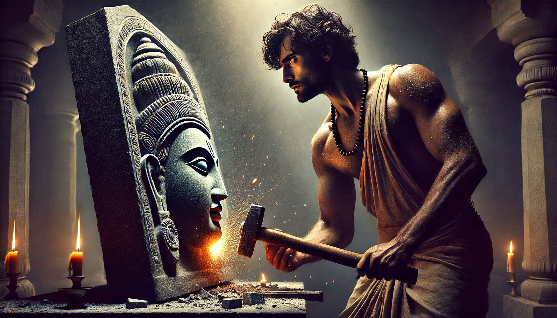 A Sculptor’s Reflection, Devotion Transformed into Art.