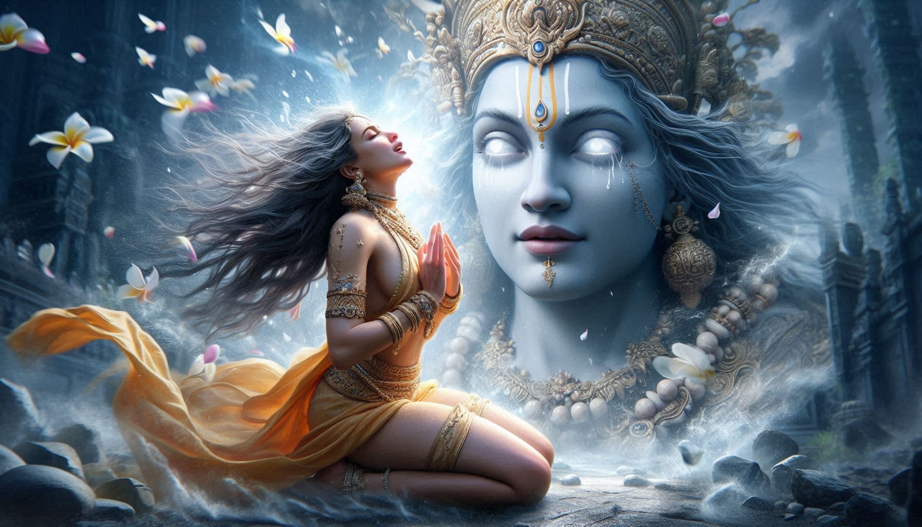 Lord Vishnu Appears Before Bhargavi.