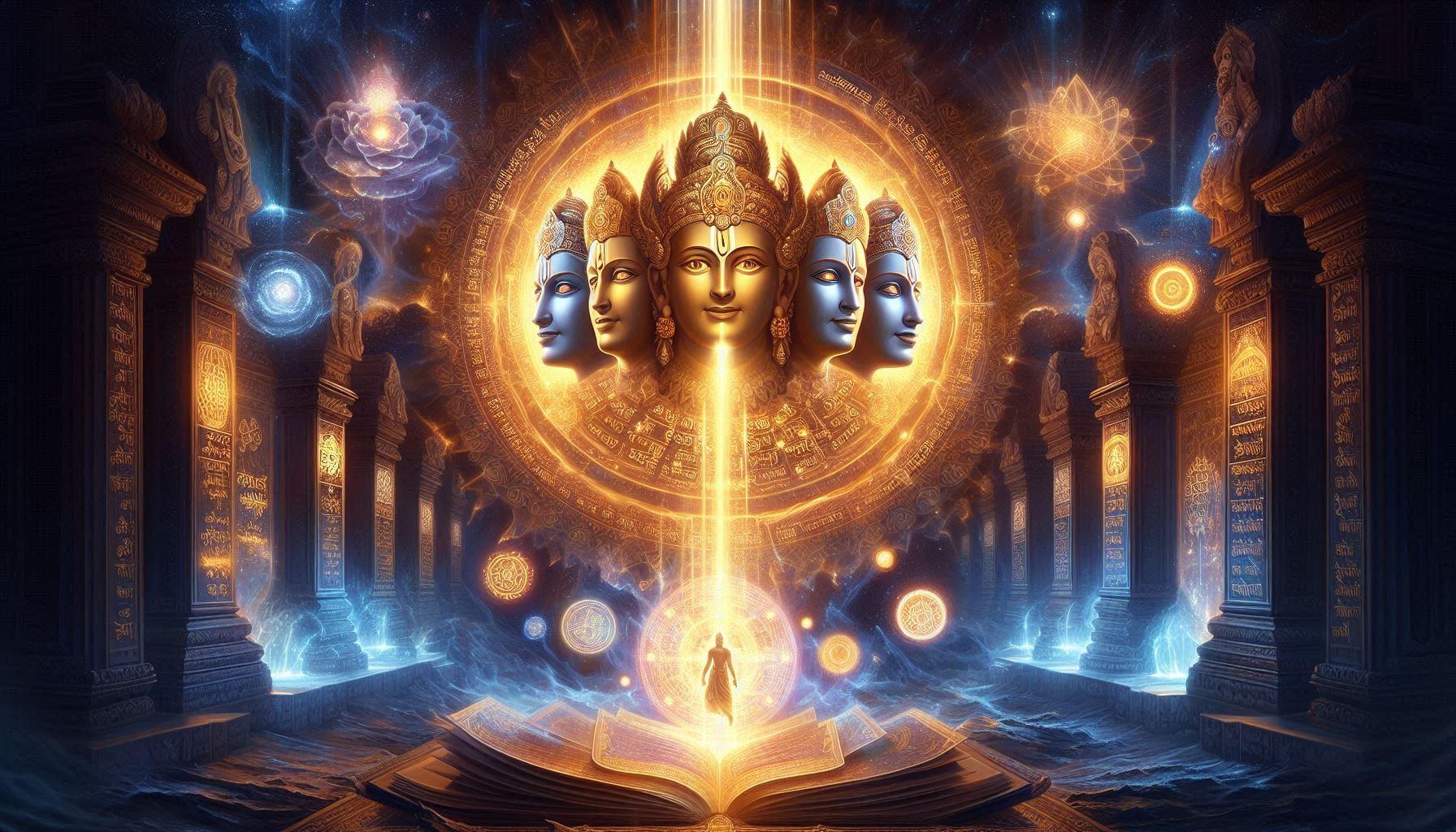 The Four-Faced Idol and the Hamsa Symbol.