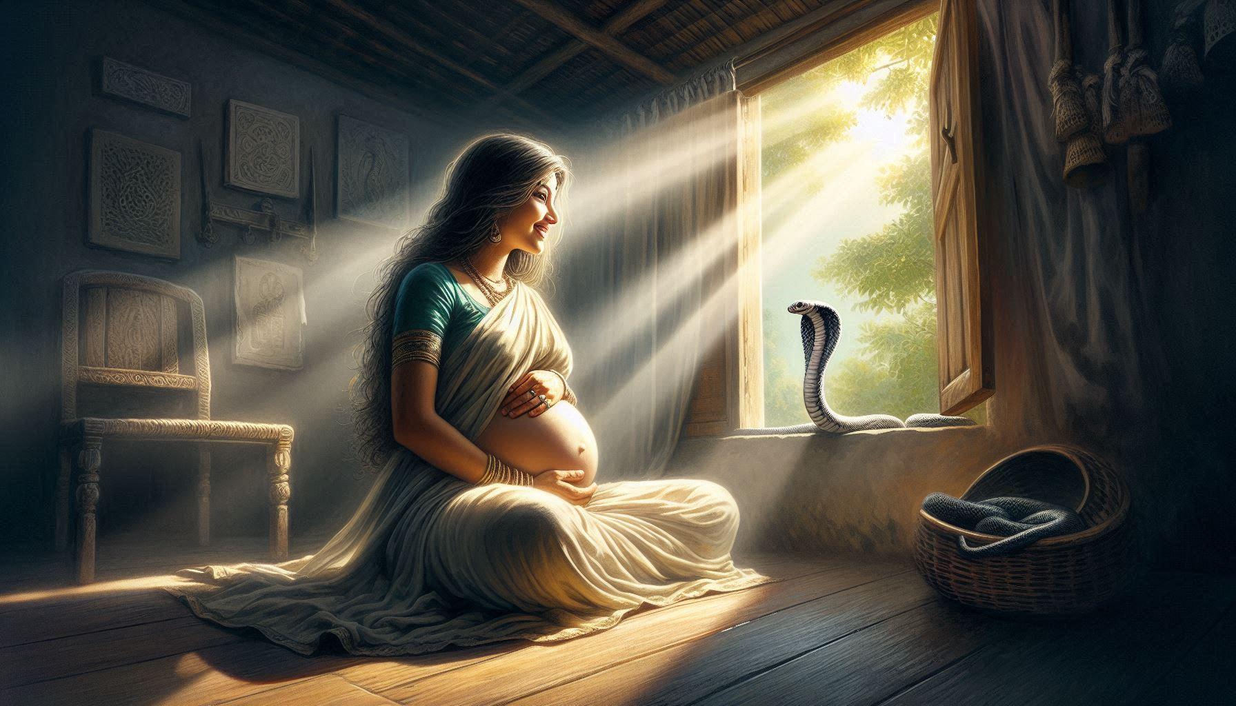 The Snake That Appears Before Childbirth, A Divine Blessing or Guardian?