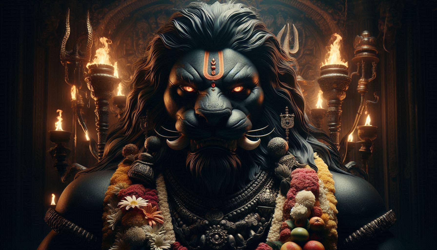 Lord Narasimha at Mayapur