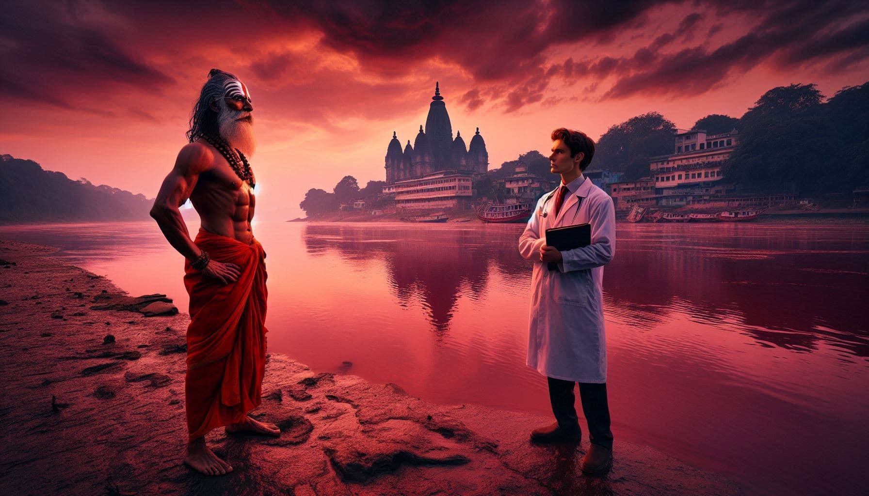 The Mystery of the Blood-Red River.