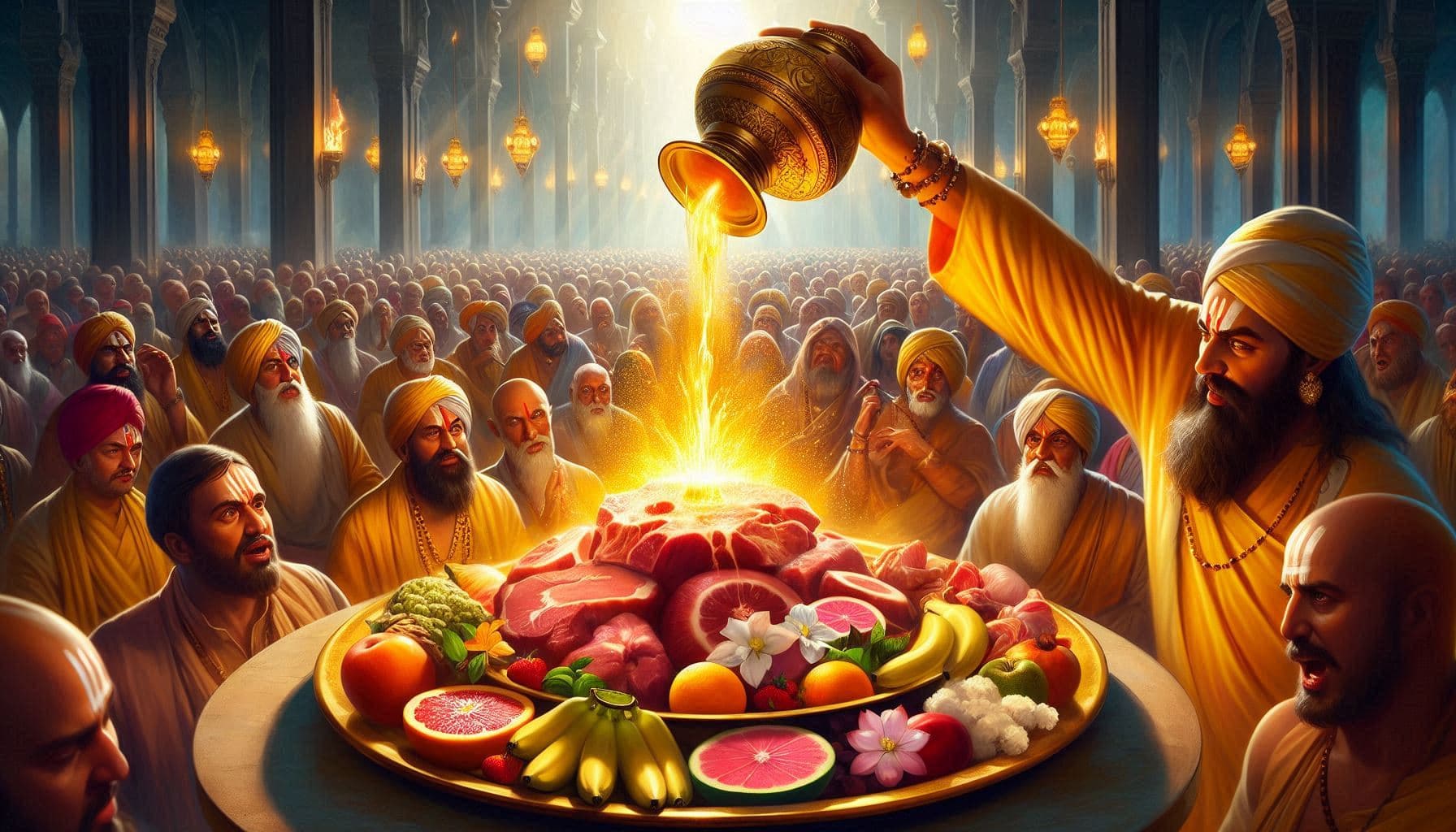 The Nawab’s Test and the Miraculous Meat-to-Fruit Transformation.